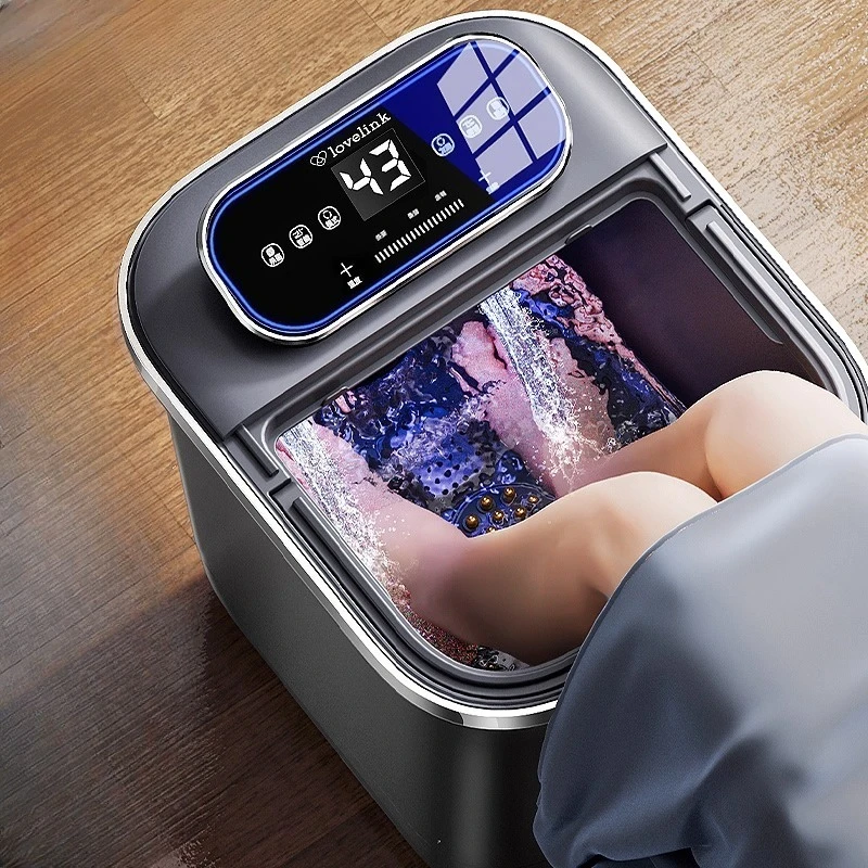 

Electric Foot Bath Bucket Vibration Sterilization Foot Spa Bubbles Surfing Massage for Relieve Pressure Relaxation Foot Massager