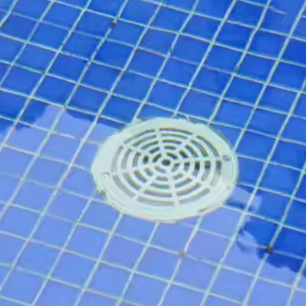 8 inch Pool Main Drain Cover the Top Grate Bottom Mounting Plates White Replacement Pool Drain Cover Pool Outlet Cover