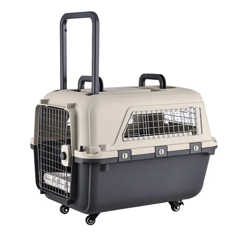 

Airline pet luggage cage strong durable good air permeability, small strap, medium traction, large rod