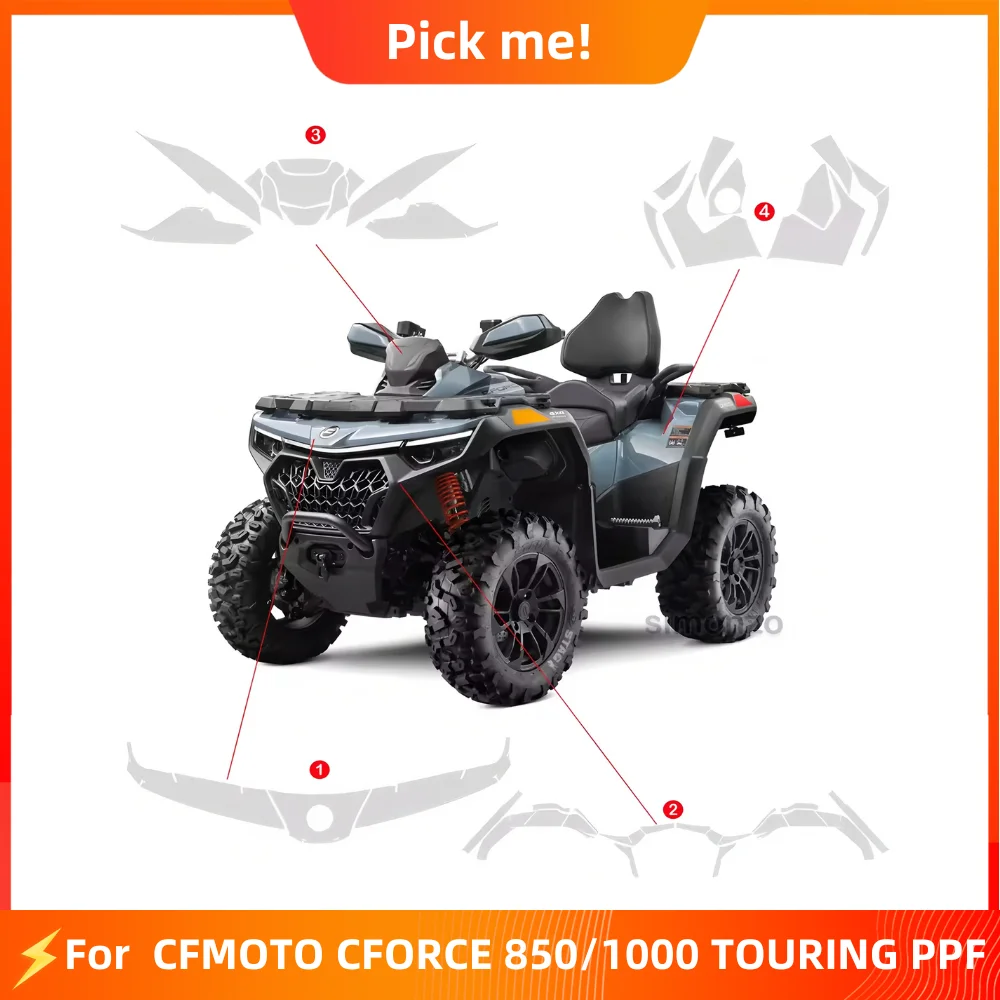 

For CFMOTO CFORCE 850 1000 TOURING PPF TPU Protective Film Full Body Paint Protection Scratch Resistant Kit CFORCE 1000 2025