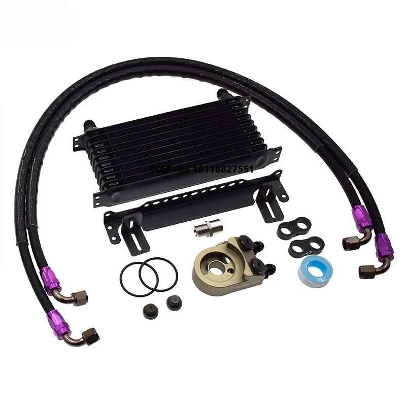 For K20 K24 FD2 FK2 FK8 Civic Engine Radiator Cooler Kit With Thermostat Oil Filter Adapter