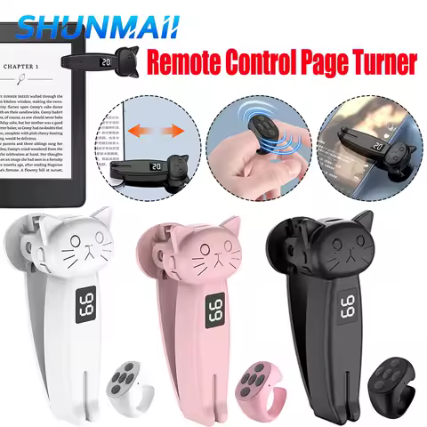 JX-05PRO Remote Control Page Turner for Kindle Paperwhite E-Reader Controller Bluetooth5.3 Digital Display Phone Auto Clicker