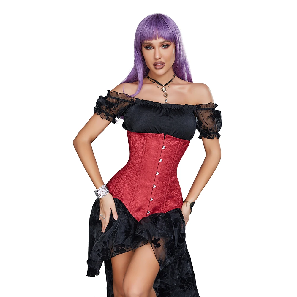 6 Buttons Red Underbust Corselet 15\