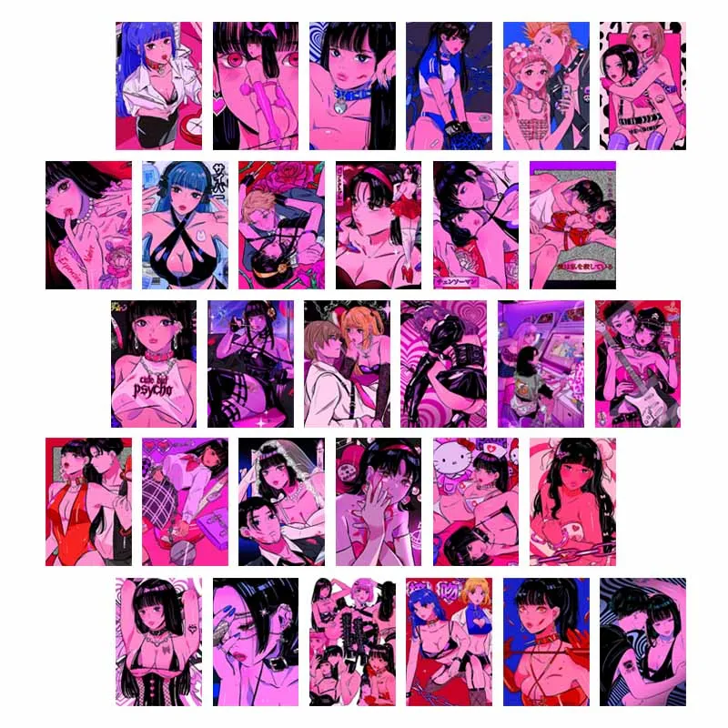 

10/30PCS New ​Ins Anime Character Art Poster Cards Set Modern Home Background Wall Decorative Postercards Photo Props Dorm Decor