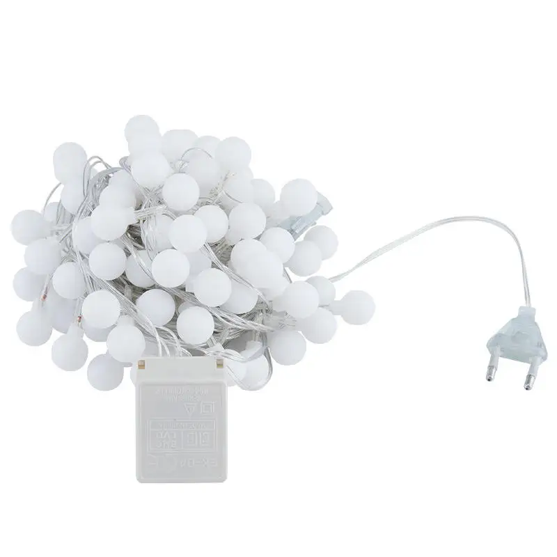 

10M 100 LED Ball String Christmas Lights Holiday Party Wedding Decoration Garland Lamps Indoor Outdoor Lighting 220v EU