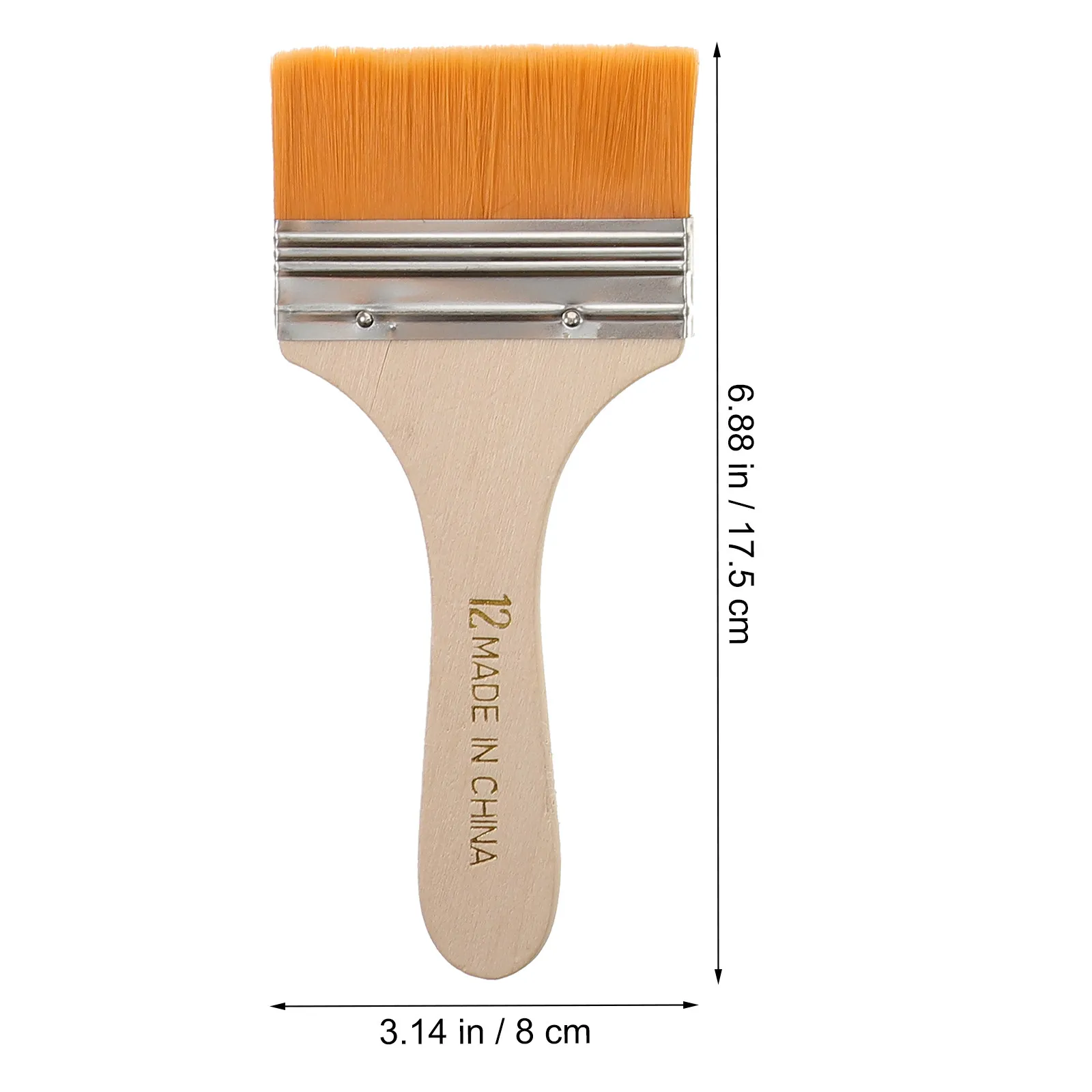6Pcs Oil Painting Brushes Wooden Handle Lightweight Comfortable Grip Portable Painting Brush Set Home and School Use