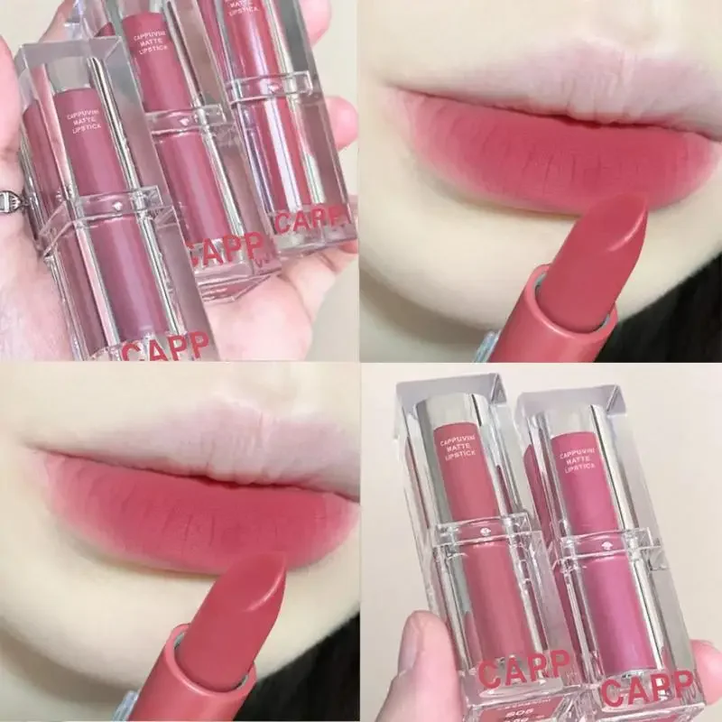 Heallor 1/3/4/5/6 Stuks Fluweel Matte Lippenstift Lippen Make-Up Make-Up Cosmetica Mistig Glad Mat Tint Lippenbalsem Crème Pigment