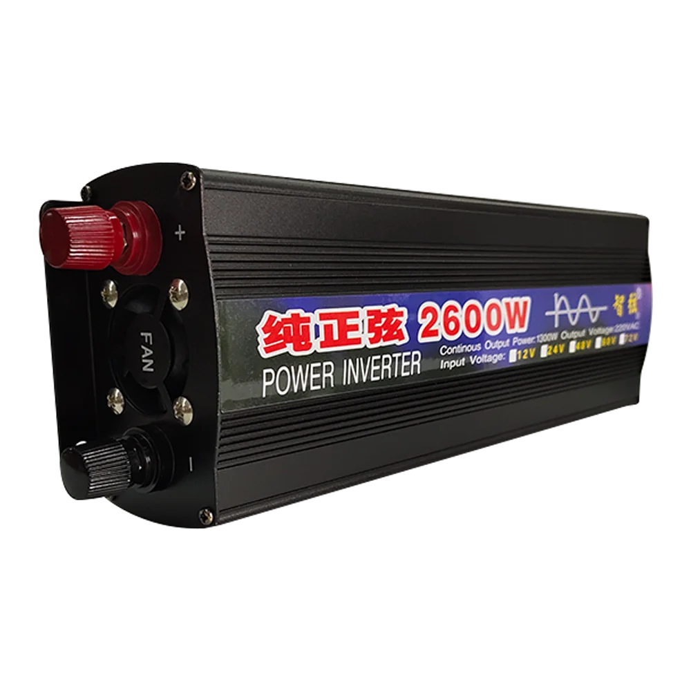 Imagem -02 - Conversor Universal do Soquete da ue Onda Senoidal Pura 1000w 1600w 2000w 2600w dc 12v 24v 48v 60v à C.a. 220v 230v