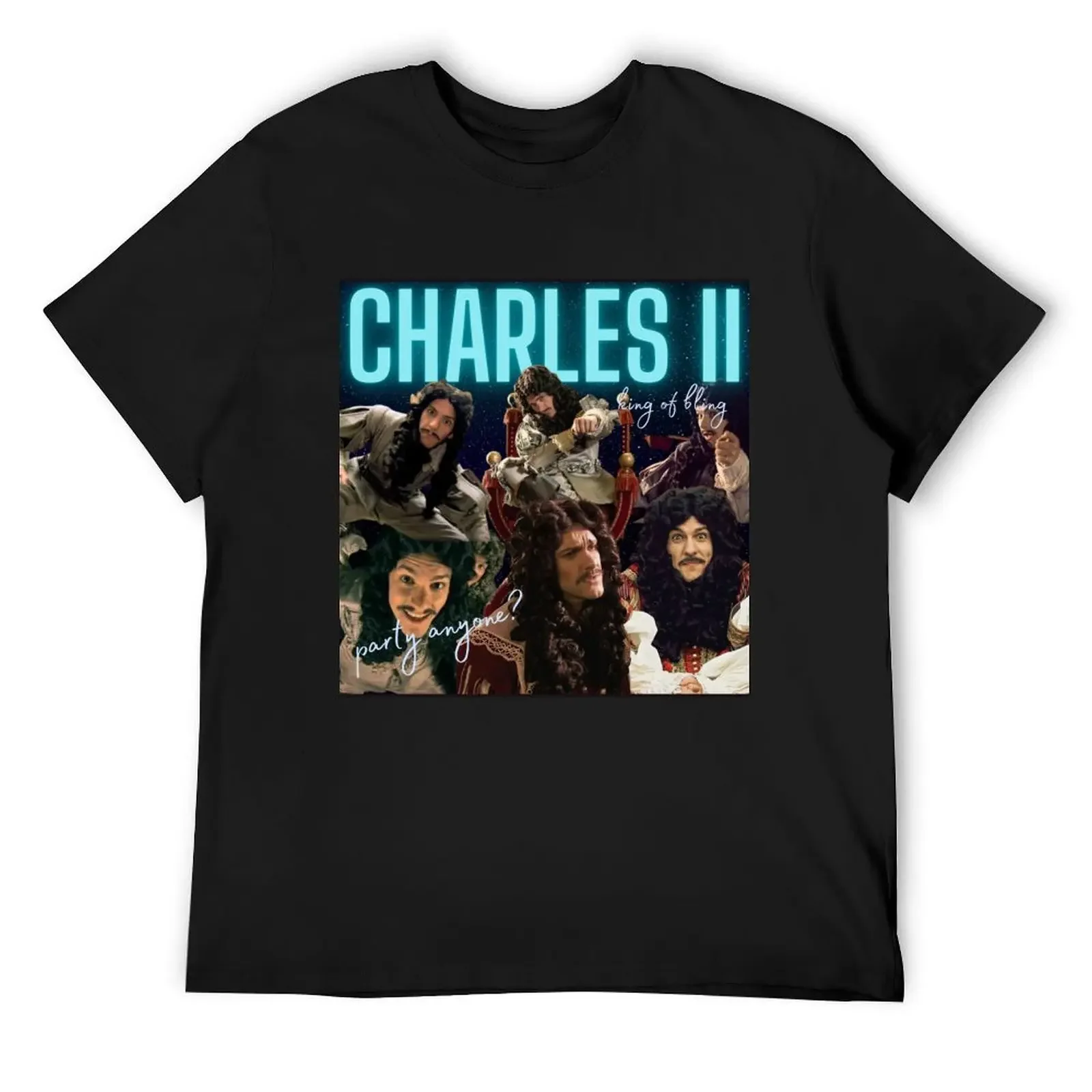 

Charles II - Horrible Histories T-Shirt Short sleeve tee rapper graphic tees mens designer clothes