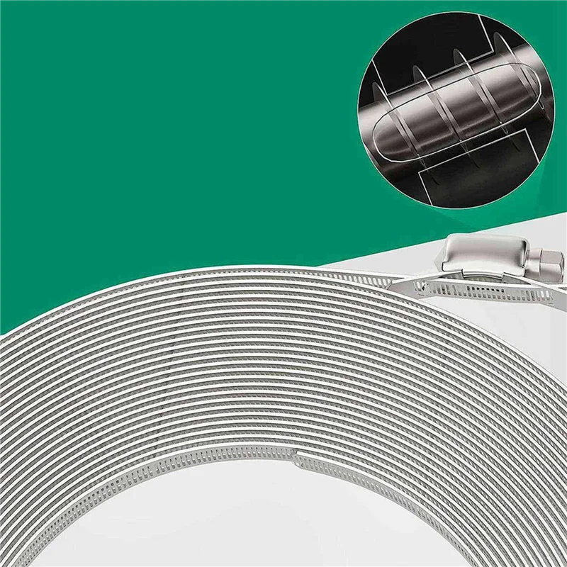 A01F-2 Stuks 10FT Rvs Slangklem Assortiment Kit, Wormwiel Band Slangklem Schroef Buisklem Voor Duct