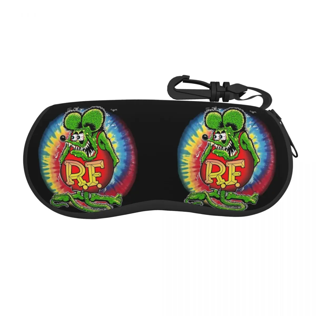 Rat Fink Stripe Eyeglass Glasses Case Women Men Soft Comic Cartoon Sunglasses Protective Bag