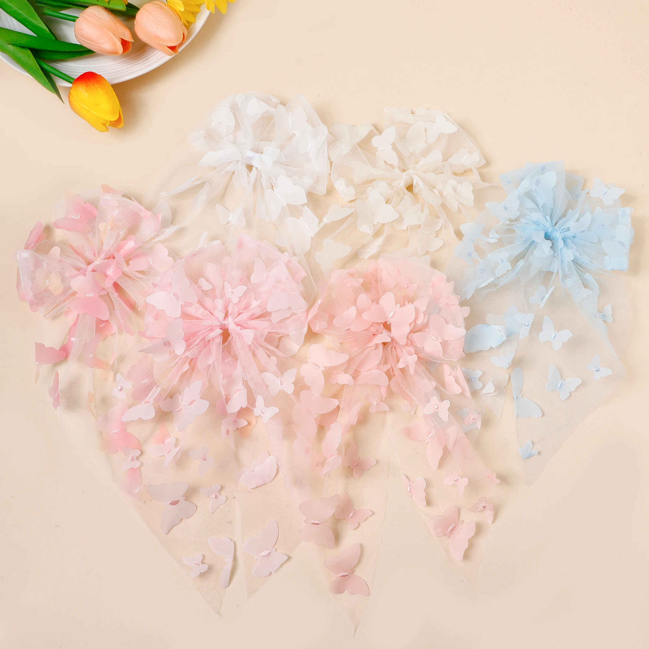 24pc-oversized-bow-hair-clips-long-tassel-side-clips-for-women-girls-butterfly-barrettes-mesh-bow-hairpin-bulk-hair-accessories