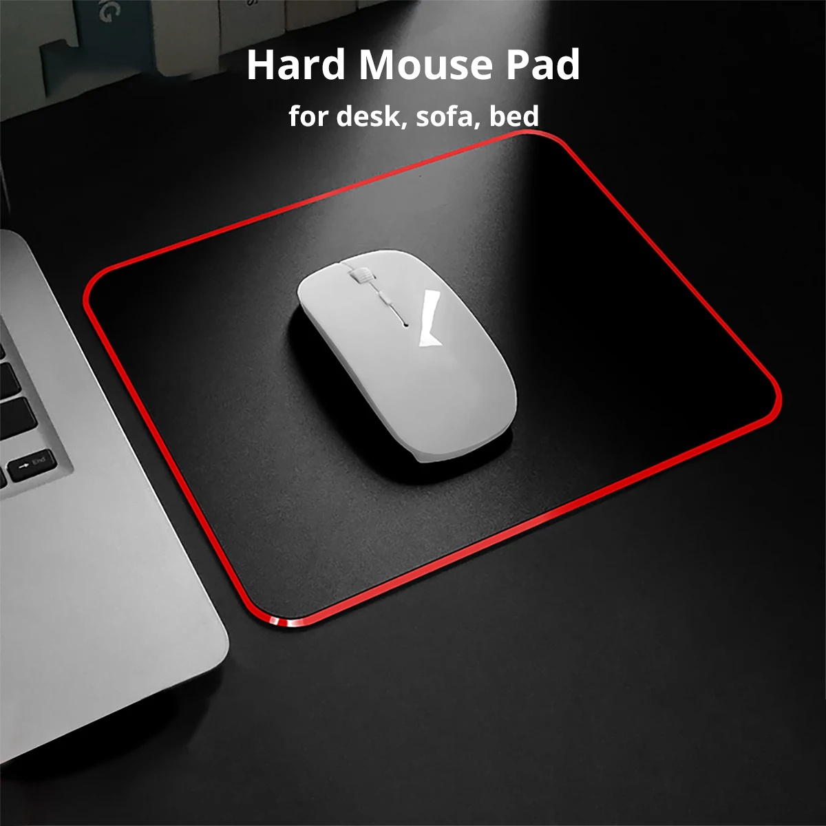 Rigid Mouse Pad Hard Small Mouse Mat for Bed Sofa Durable Plastic Mousepad with Anti-slip Stickers Multi-size Fast Delivery