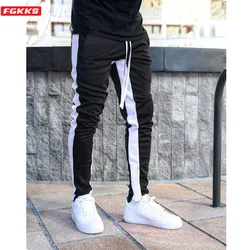 FGKKS 2023 New Mens Joggers Casual Pants Fitness Men Sportswear Bottoms Skinny Sweatpants Brand Black Gyms Jogger Trousers Male