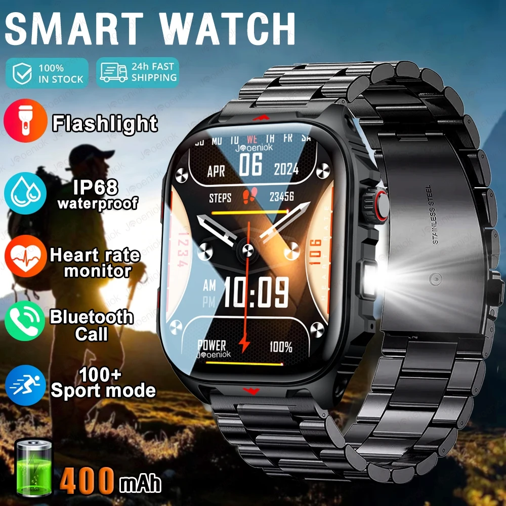 

2025 New for Xiaomi Outdoor Sports Smartwatch Men LED Lights 400 mAh Heart Rate IP68 Waterproof Watch HD Bluetoot Call Watch