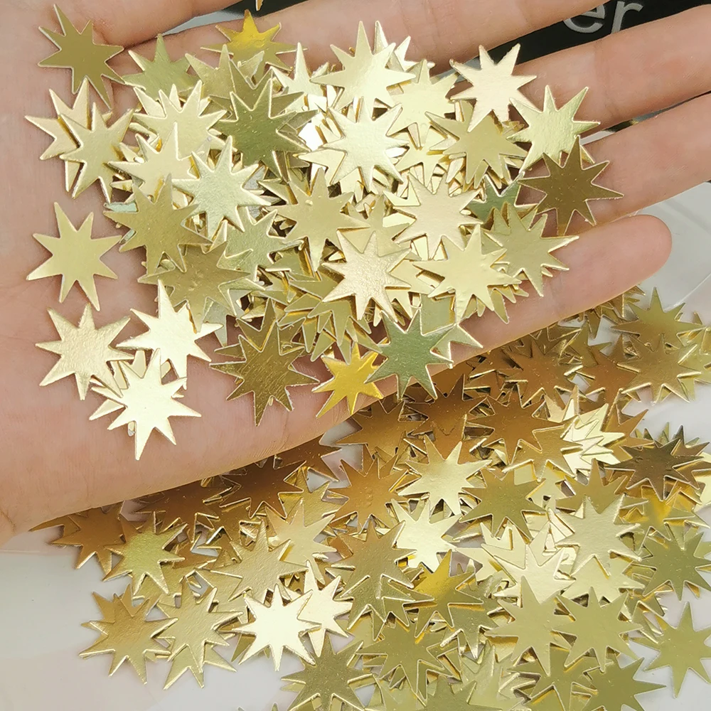 15g Glitter Paper Star Gold Confetti DIY Wedding Birthday Party Balloon Supplies Christmas Tree Props Gift Box Table Decoration