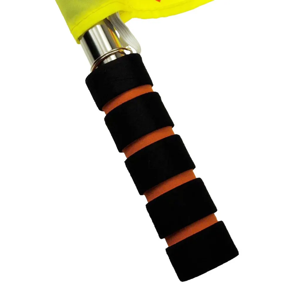 

2 pcs Hand Stainless Steel Tube Sponge Cover Handle Wear-Resistant Fabric Mini Judge Flag For Football Supplies Lightweight