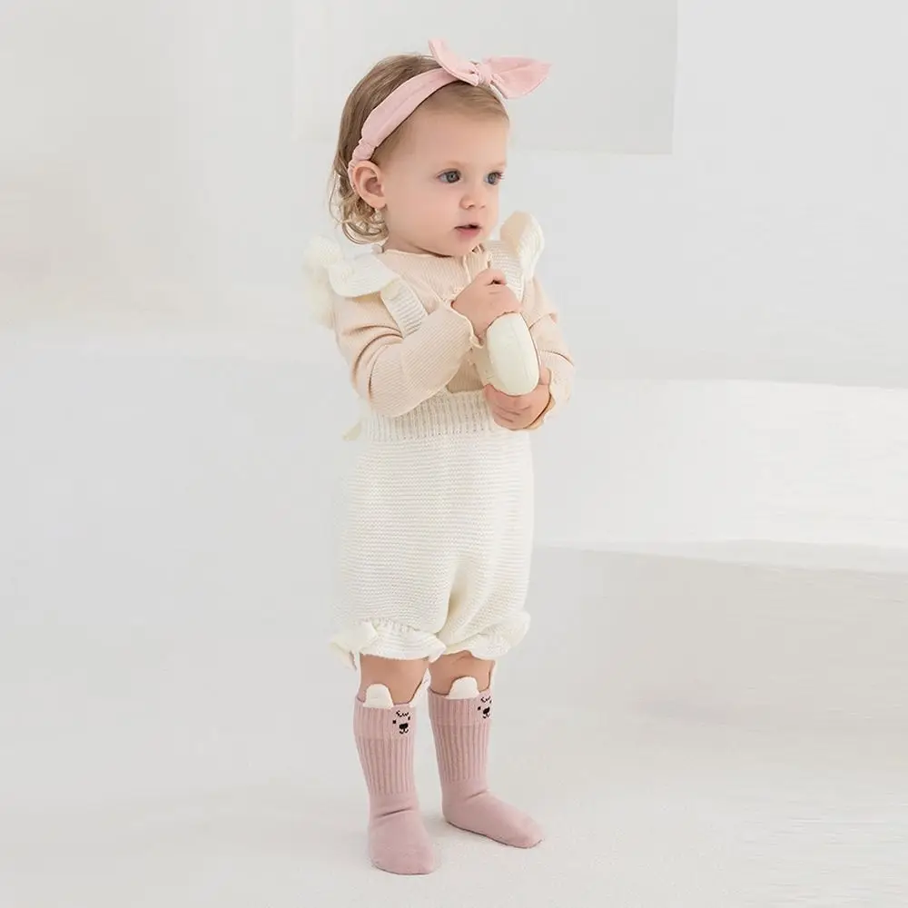 

Милые носки для детей 1-3 лет, мягкие хлопковые детские носки до икр, теплые носки с мультяшными рисунками, осенне-зимний сезон