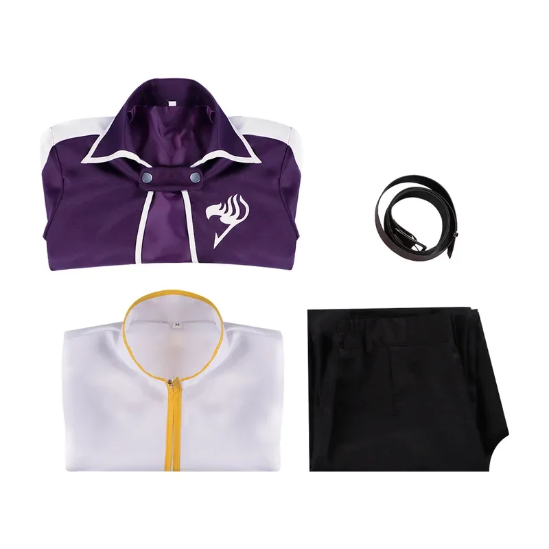 Серый косплей, аниме Fairy Tail, серые костюмы Fullbuster, плащи, брюки, пояс, униформа, комплект париков, наряд для вечеринки на Хэллоуин для мужчин и женщин