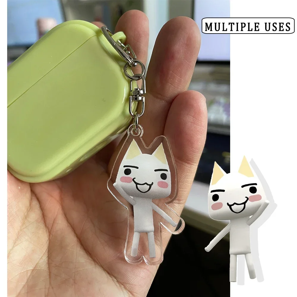 Inoue Toro CUTE Cat Keychain for Accessories Bag Pendant Cartoon Game Key Chain Ring Keyring Jewelry Fans Gifts