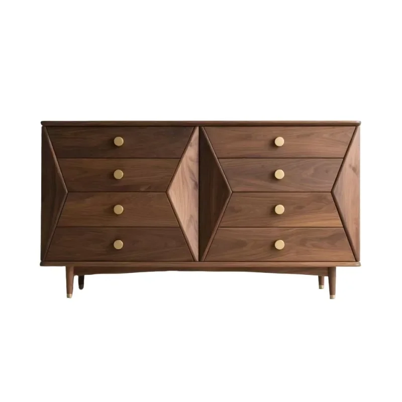 

North American black walnut drawer chest cabinet dining side cabinet modern simple solid wood porch cabinet locker