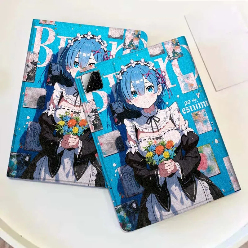 Rem Anime Beautiful Fashion For Xiaomi Redmi Mi Pad 4 5 6 6s 7 7s SE Pro 2 11 Plus Max 12.4 11 11.2 12.5 8.7 inch Tablet Case