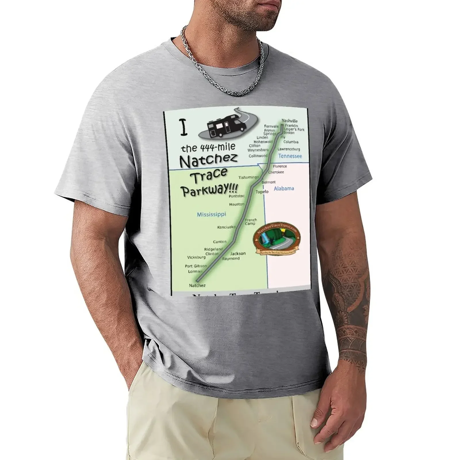 I Drove the Natchez Trace Parkway. T-Shirt vintage Aesthetic clothing tees t shirts for men graphic