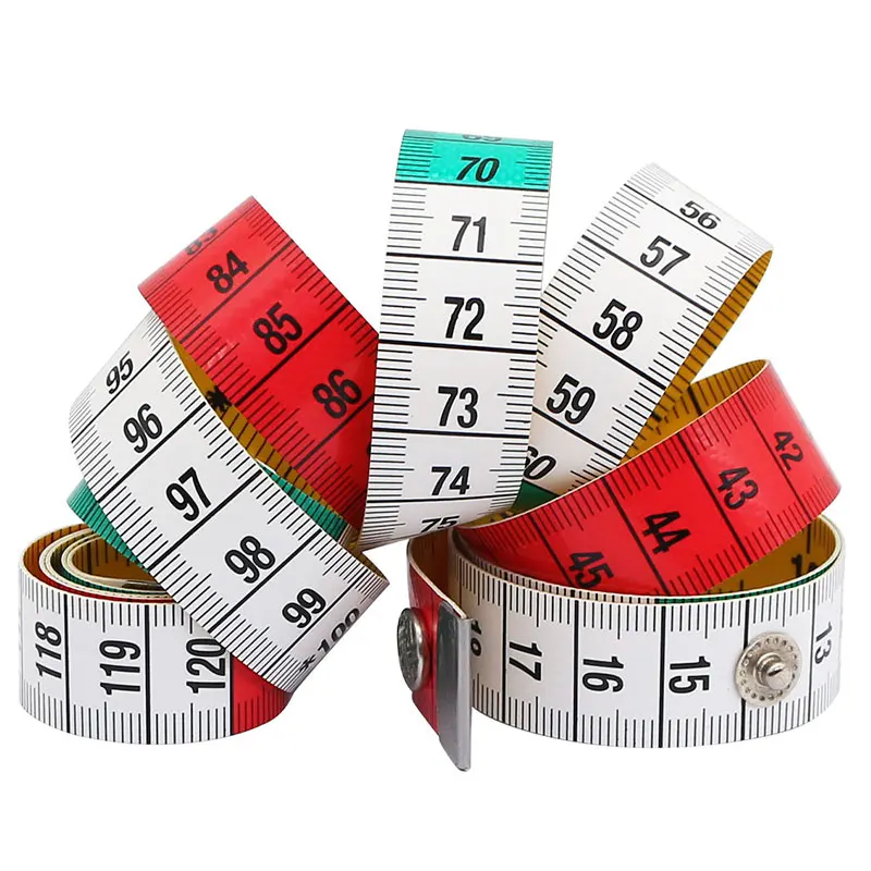 Tape Measure 150cm/60in Double-sided Sewing Ruler with a Snap Button Tailor Measuring Tools Soft Band Tape Body Measuring Ruler