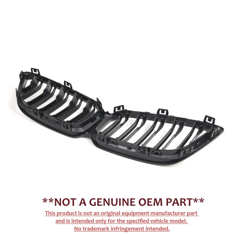 For BMW M2 F87 Black Double Slat Front Bumper Grille Air Intake Vent Grill Body Kit Exterior Accessories