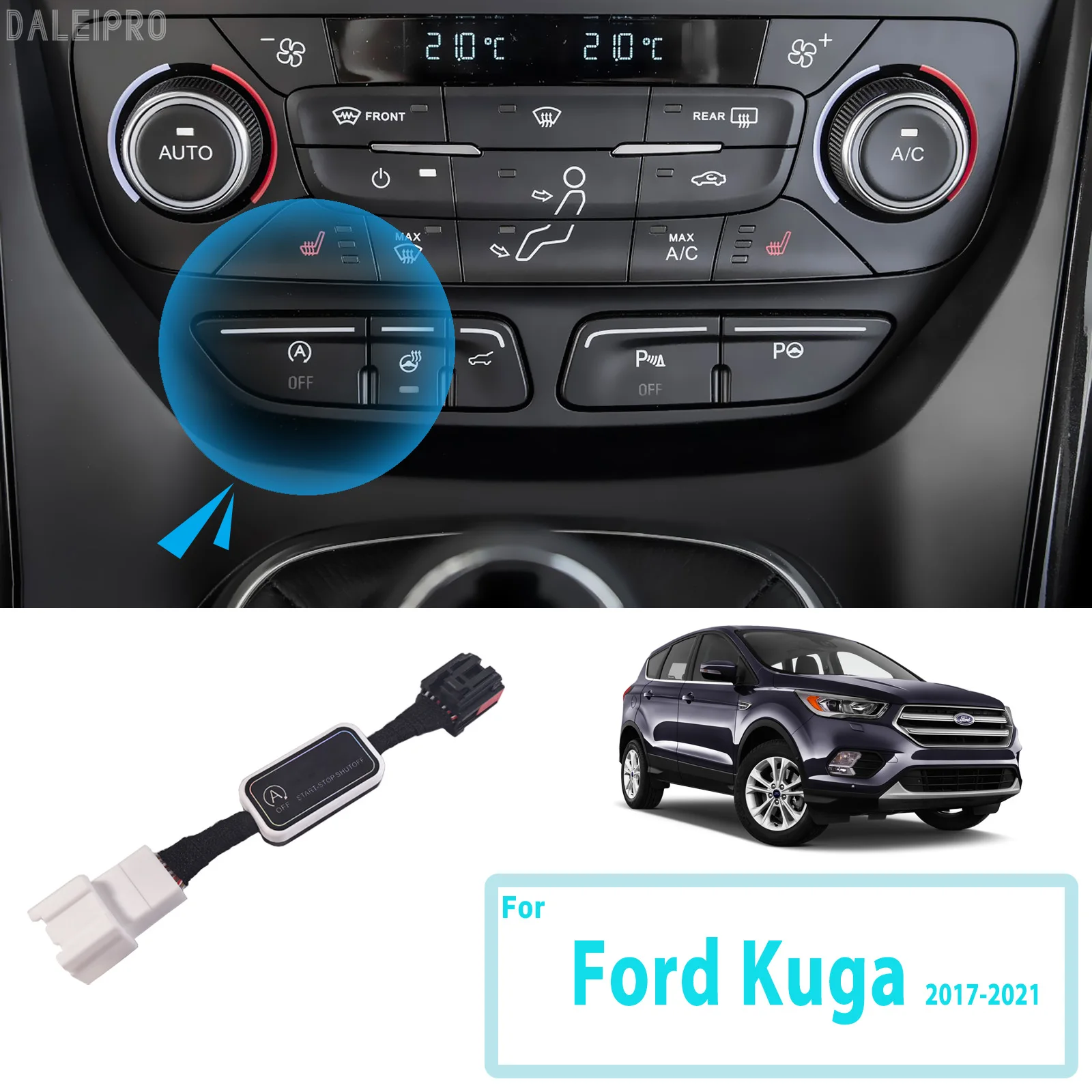 

For Ford Kuga 2017-2018 2019 2020 2021 Automatic Stop Start Engine System Disable Smart Shut Down Car Auto Start Stop Eliminator
