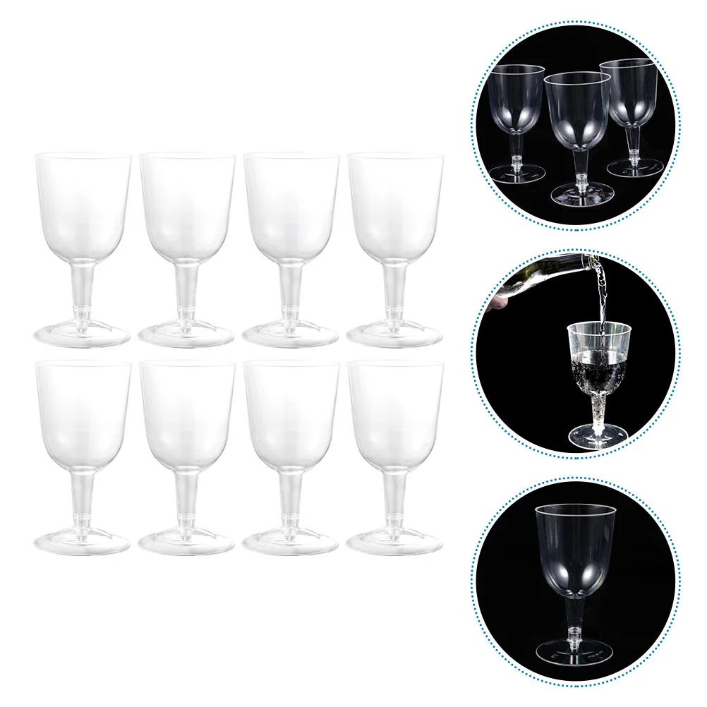 

8 Pcs Plastic Glass Mini Cocktail Cup Clear Dessert Cups Glasses Whiskey Glitter