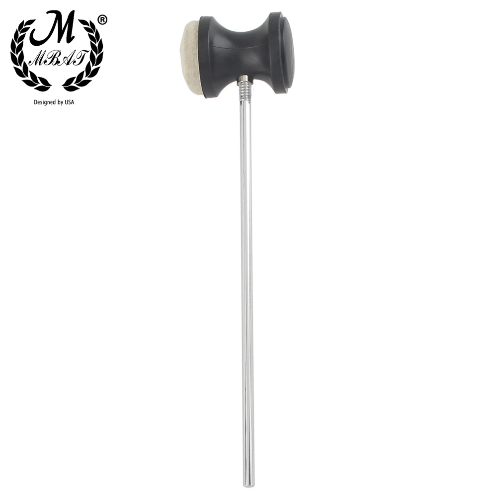M MBAT Drum Pedal Hammer Round Felt Head Bass Drum Set Foot Beater Mallet Head Replacement Percussion Instrument Accessories