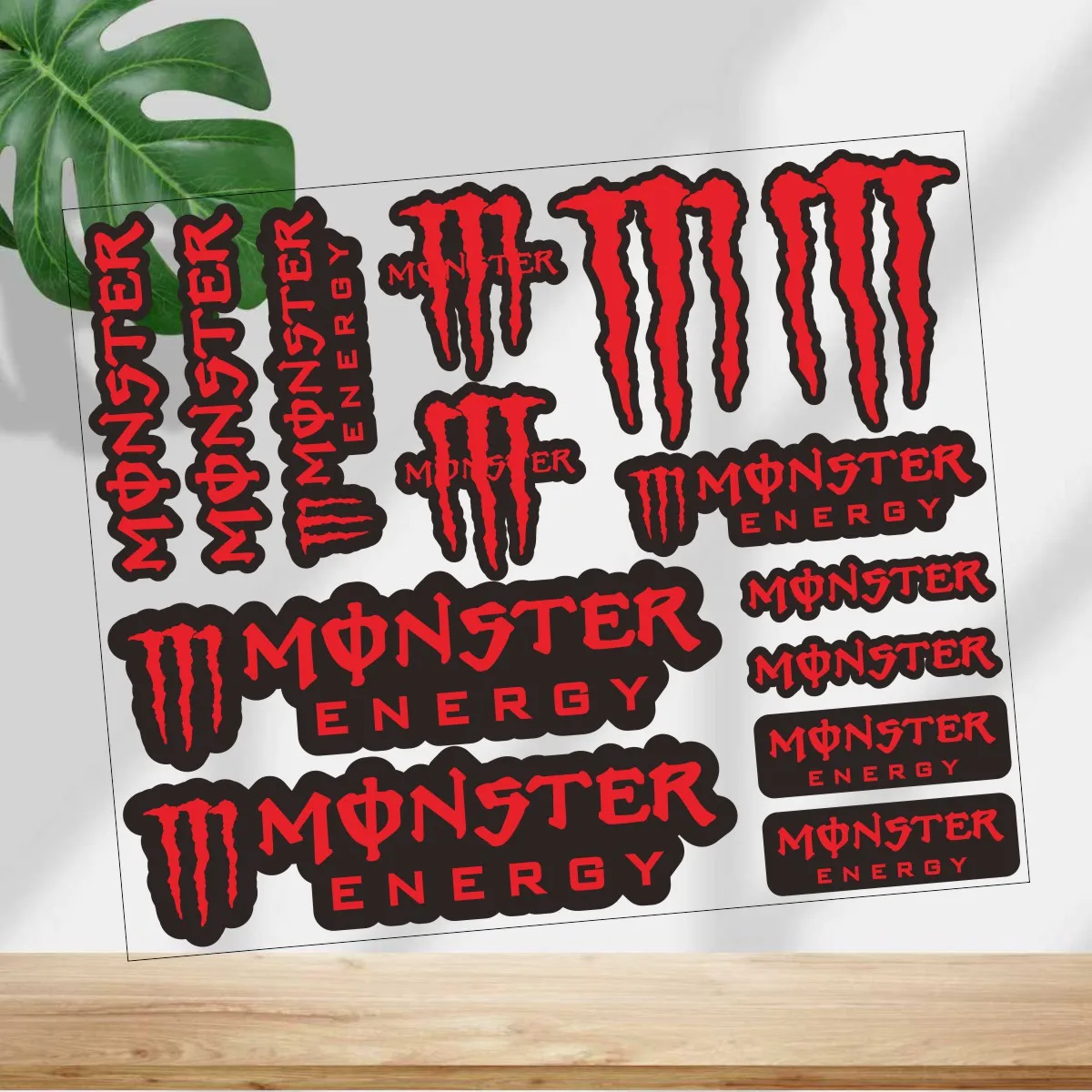 عاكس الوحش الطاقة ملصق شعار دراجة نارية خزان خوذة سيارة الدراجة الأحمر ملصق مائي عدة لياماها هوندا سوزوكي كاواساكي KTM