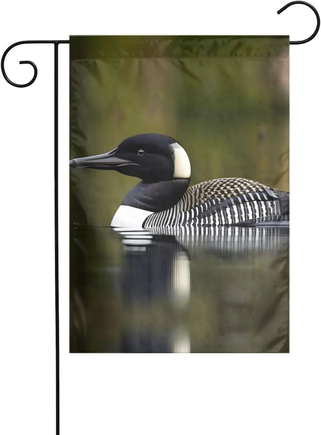 Seasonal Garden Flags, Loon Nature Bird print 12 x 18 Inch Yard Flags,small garden flags for outside, for All Seasons