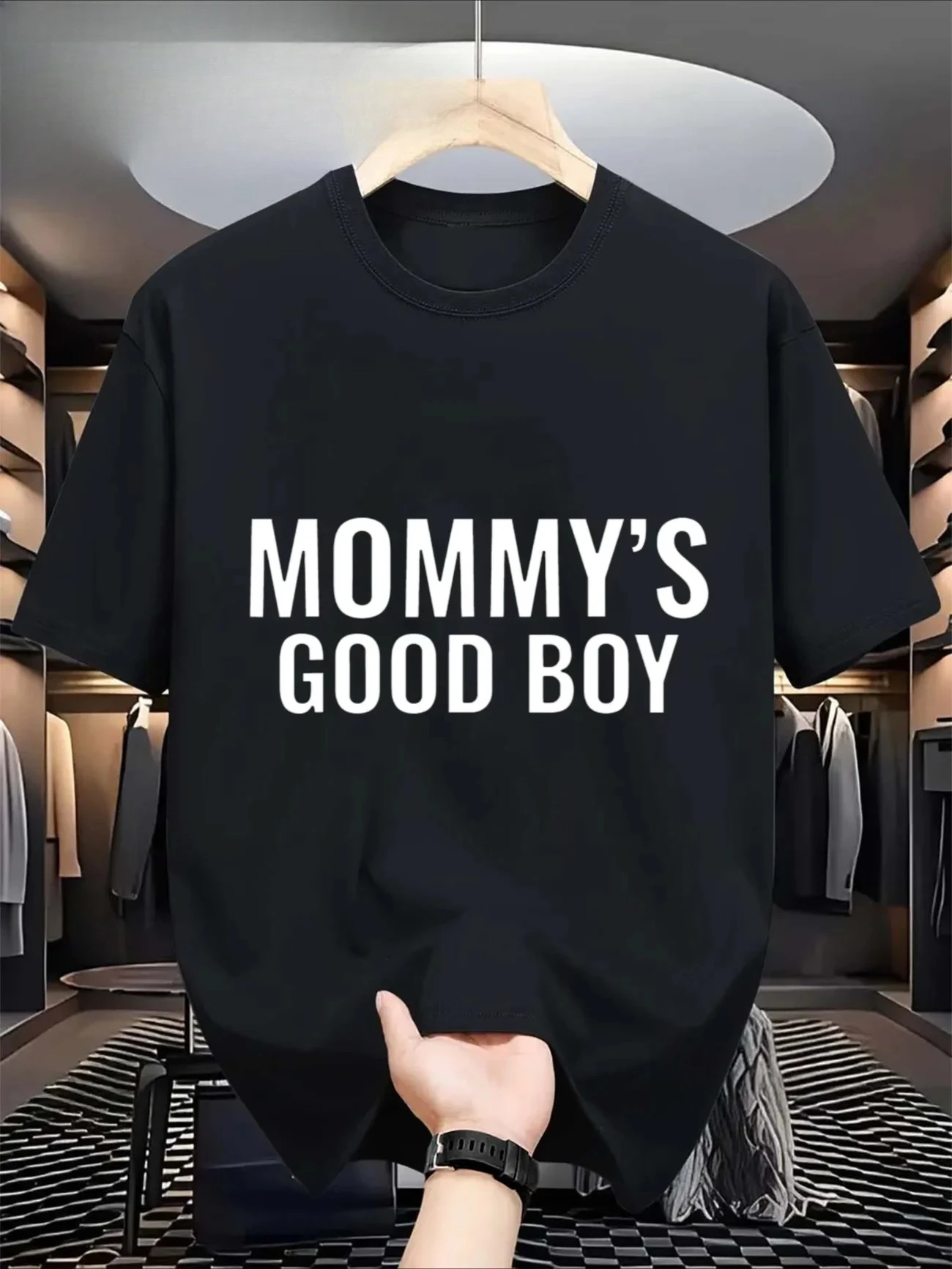 Funny Men's MOMMY's GOOD BOY Print T Shirt Women Streetwear Loose Tee Top Clothing Vintage Summer Spring Meme Streetwear