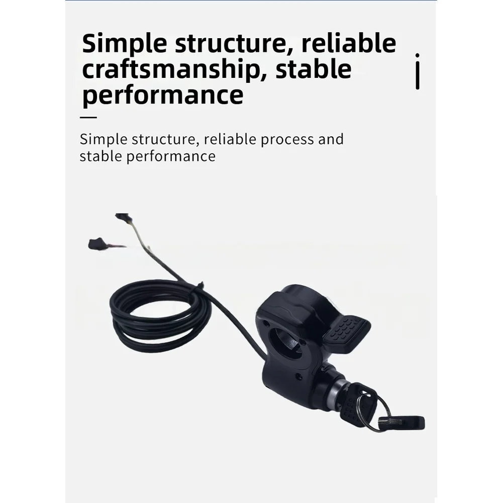 

Контроллер скорости дроссельной заслонки для большого пальца для электрического скутера ER109FS, вертикальная конструкция с замком и водонепроницаемостью IPX4 для наружного использования