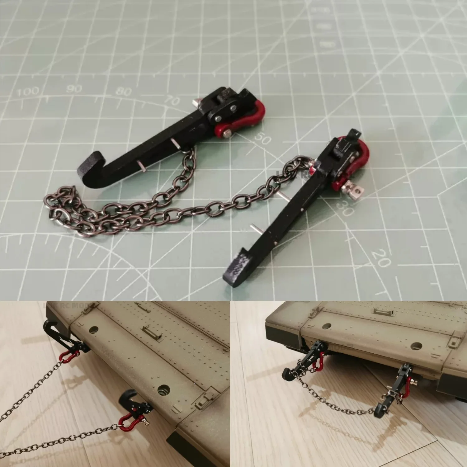 1/16 HL Merkava RC Tank Accessories Upgraded Modified Traction Hook Chain Metal Parts Simulation DIY Toy Boys
