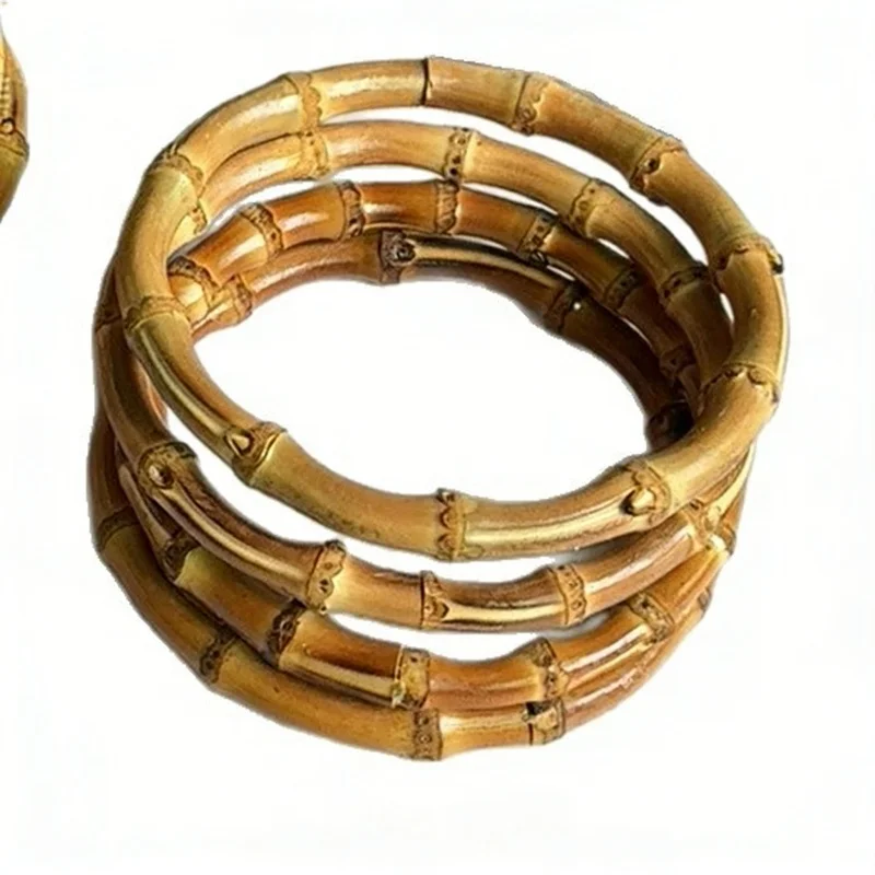 

Round Bamboo Ring Bamboo Bag Handle Door Hanging DIY Bamboo Handle Bamboo Knot Handle Bamboo Handle Luggage Hardware