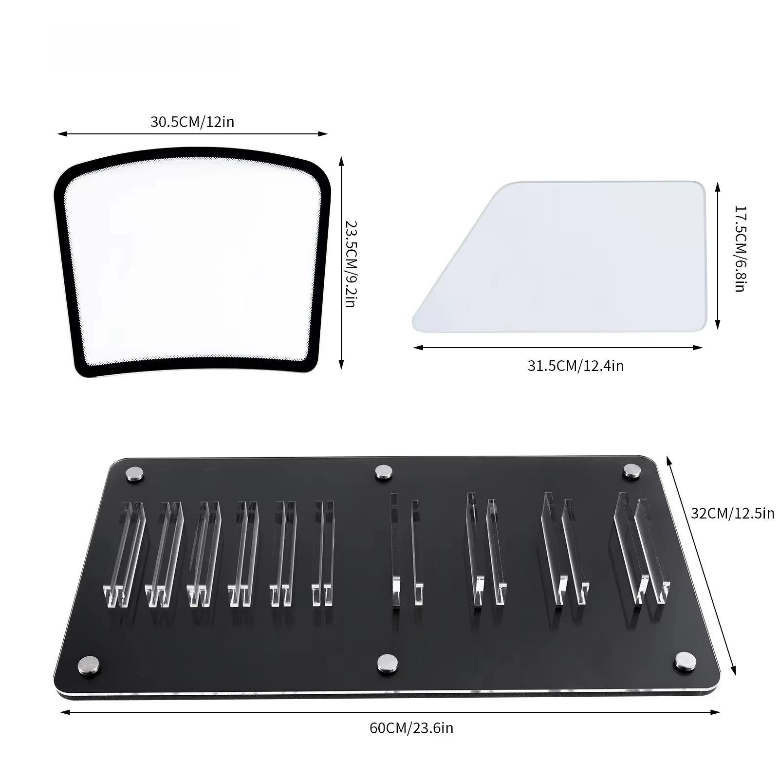 Popular Tempered Glass Front Windshield Model Display Set Window Glass Model for Car Window Tint Sample Display