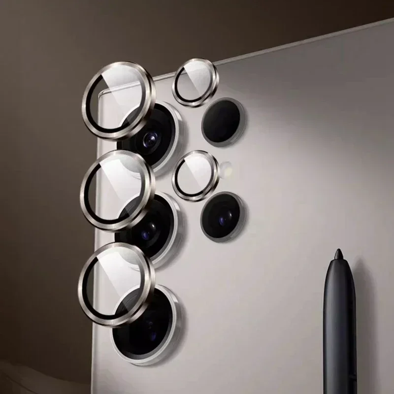 サムスンギャラクシーs24ウルトラs24プラス用カメラレンズガラスリング,スクリーンプロテクター,オリジナルカラー,メタルキャップケース,保護