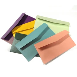 10pcs Solid Window Envelopes for Letter Pads Cash Envelopes Kawaii Wedding Party Invitation Cards Postcard Cover Office Supplies