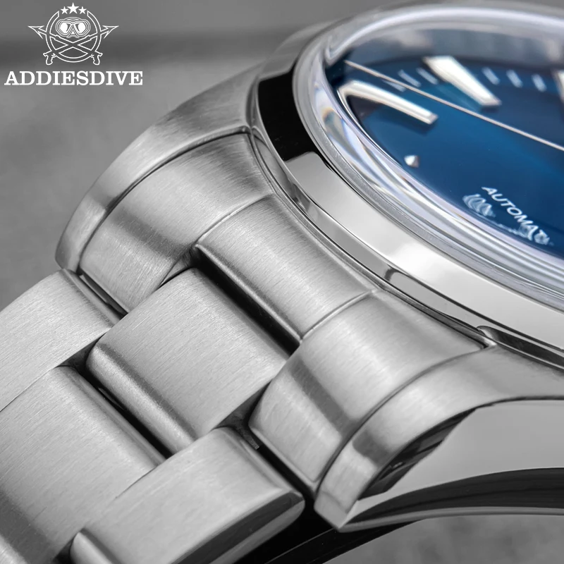 Addiesdive الساعات الفاخرة للرجال 39 مللي متر الفولاذ المقاوم للصدأ NH35 ساعة أوتوماتيكية 10Bar مقاوم للماء BGW9 مضيئة قبة ساعات رجالي #6