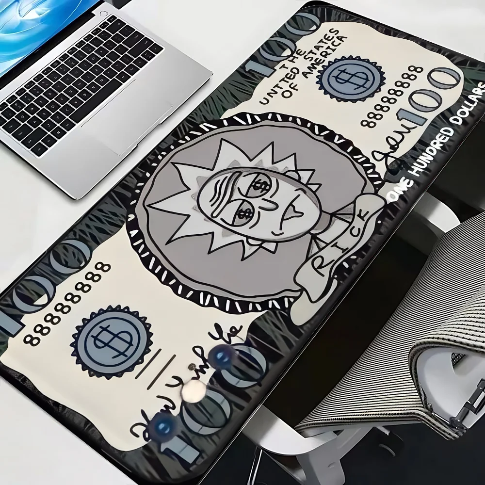 

R-Rick And M-Morty Banknotes-S Mousepad Mause Pad Mouses Rug Office Accessories Desk Mat Mousepad Keyboard Gaming Pc Mats Large