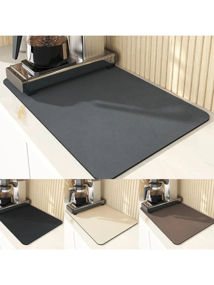 Super saugfähige Küche Geschirr undurchlässige Entwässerung Matte Kaffee Dish Trocknen Matte Wärmedämmung Nicht-slip Pad Geschirr Matten