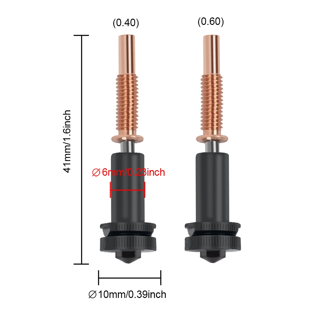 Upgraded Nozzle kit for REVO Hotend Hight Flow 0.4/0.6mm Nozzles Hardened Steel/Copper/Titanium/TC4 Material 3D Printer Parts