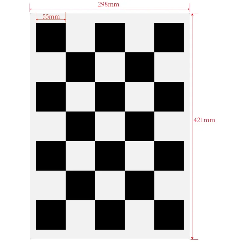 Checkerboard 5*7 OpenCV Calibration Board Machine Vision Calibration Board Aluminum Optical Calibration Board Non-reflective