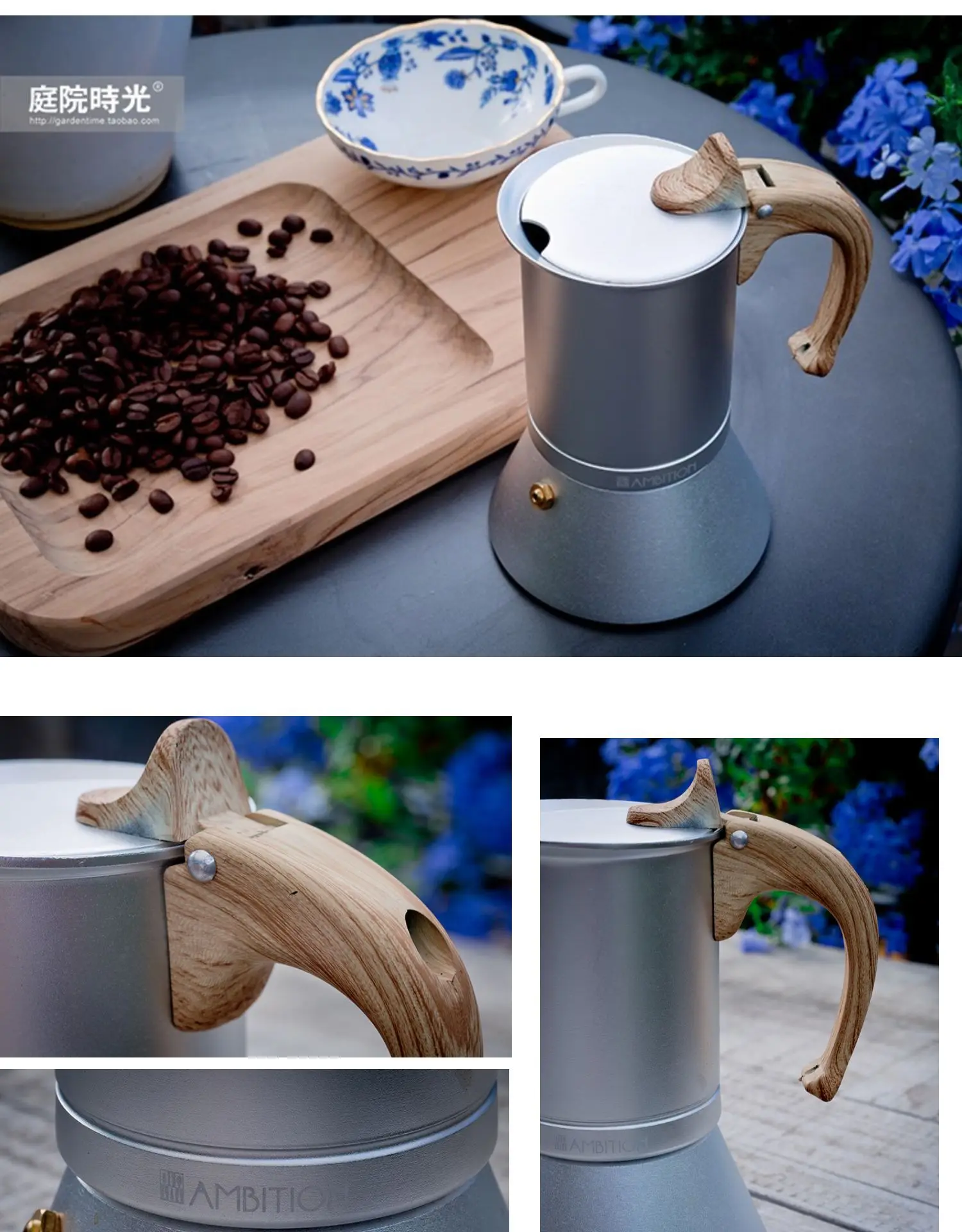 Nordic Italian Home Mocha Pot Food grade Aluminum Coffee Machine Coffee Pot Electromagnetic Stove Heating  espresso maker