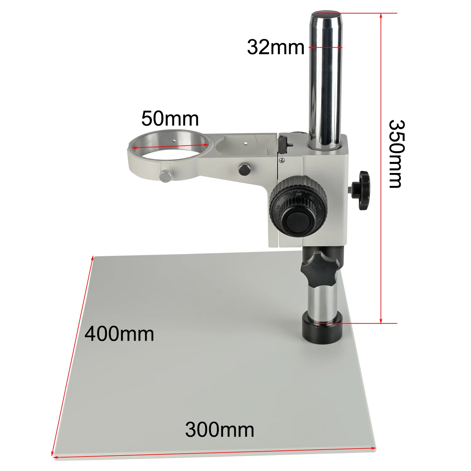 KOPPACE Supporto per microscopio Precisione di regolazione fine 0,002 mm Diametro lente 76 mm Dimensioni base 400 * 300 mm