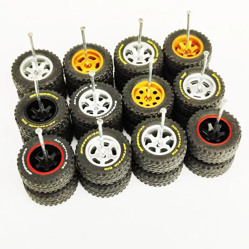 5 juegos de ruedas todoterreno 1/64, modelo de camión todoterreno, neumáticos de 14mm de diámetro, piezas de repuesto para SUV Jeep todoterreno 1:64