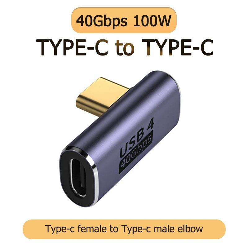 NNBILI 3A Typ C Ellenbogen USB 3.1 Ladedatenkabel Adapter Konverter für Android 90/180 Grad OTG Adapter Schnellladung 10 Gbit/s